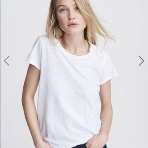 Rag & Bone White Slub Tee